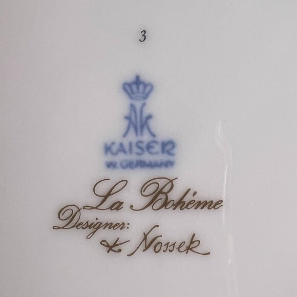 KAISER - Vintage 1960s 'La Boheme' Art Nouveau-Style Vase - MCM, Gold, Floral - Picture 11 of 12